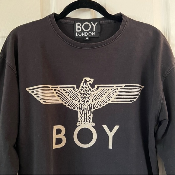 Boy London Oversized Cropped Sweatshirt Women’s Medium - Picture 3 of 4